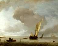 Jan van de Cappelle - A Small Dutch Vessel before a Light Breeze